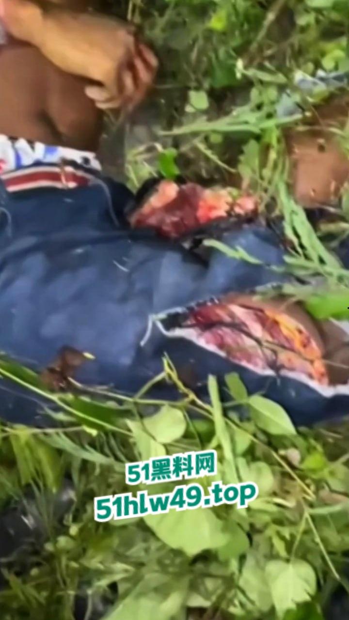 血腥恐怖，非洲南部车祸乡间公路步行，司机未看清路况当场将撞飞路人，手脚全断死相极其残忍。-7